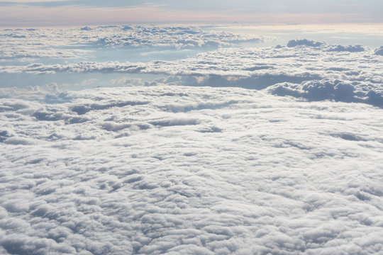 Endless sea of white clouds