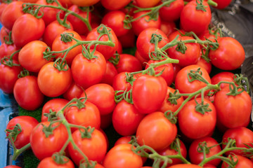 Pile of fresh grape tomatoes