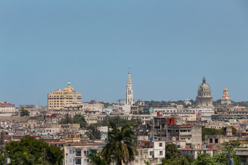 Fototapeta na wymiar Cityscape over Havana, Cuba.