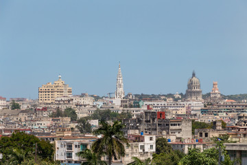 Fototapeta na wymiar Cityscape over Havana, Cuba.