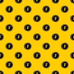 Franc coins pattern seamless vector repeat geometric yellow for any design