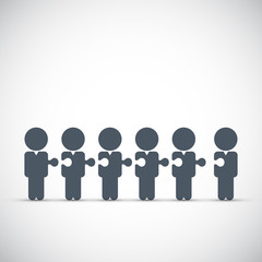 Teamwork. Business teamwork and partnership concept vector symbol. Idea of cooperation and collaboration.