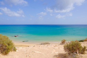 Beach Costa Calma on Fuerteventura, Canary Islands.