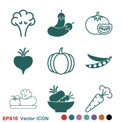 Vegetables Icon vector sign symbol for design