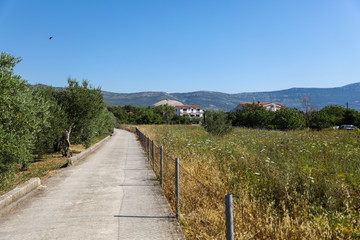 Fototapeta na wymiar Hills road of Croatia in summer