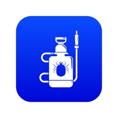 Obraz premium Pest control poison icon blue vector isolated on white background