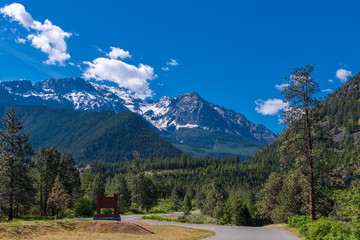 Fototapeta na wymiar Mountain road in British Columbia, Canada.