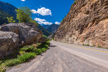 Mountain road in British Columbia, Canada.