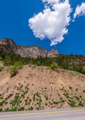 Mountain road in British Columbia, Canada.