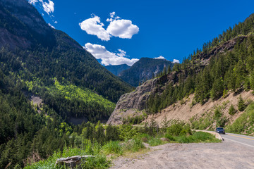 Mountain road in British Columbia, Canada.