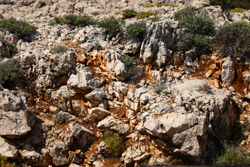 Rocky wall in Croatia