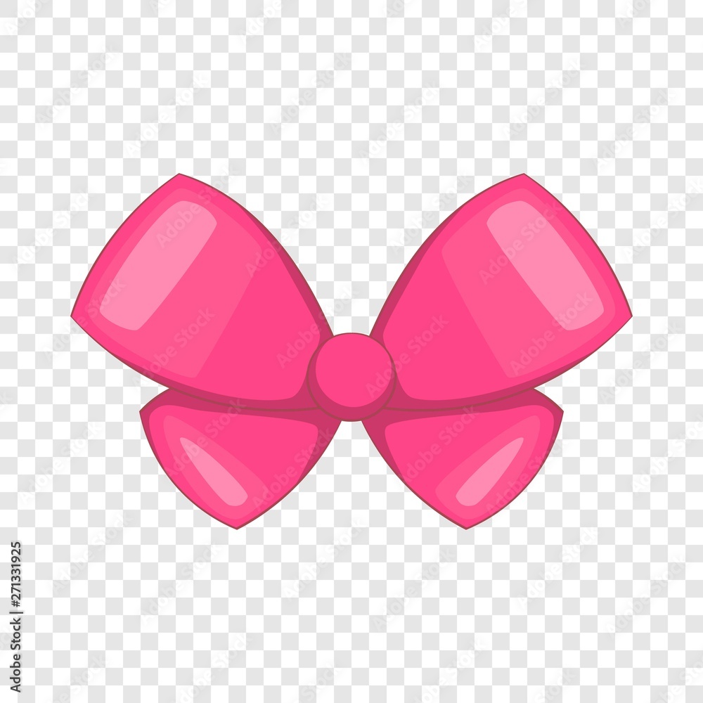 Wall mural Pink bow icon. Cartoon illustration of pink bow vector icon for web design