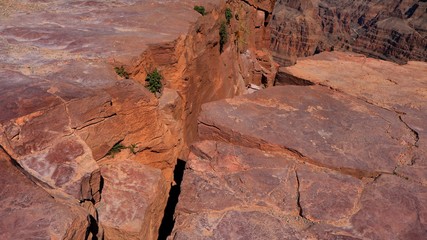 Felsen Sandstein Felsspalte