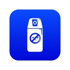 Mosquito spray icon blue vector isolated on white background