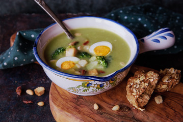 Soup with broccoli