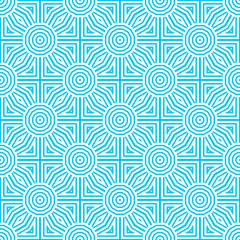 Blue and white pattern with simple geometric ornament