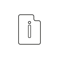 Information document icon. vector sign