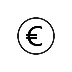 euro sign on white background