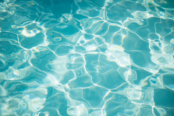 blue water in swimming pool