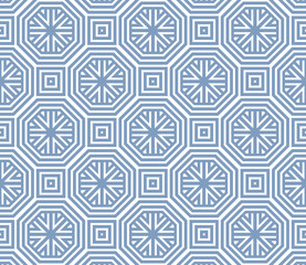 Blue and white simple geometric pattern 