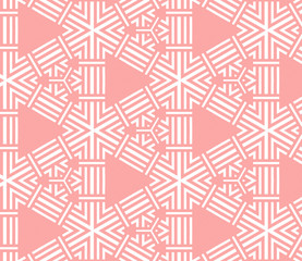 Pink and white pattern with geometric simple design, texture for girl