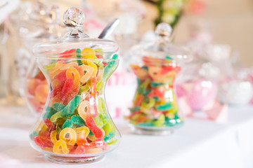candy in glass