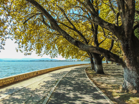 View of Pamvotida lake.