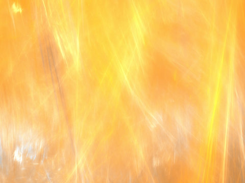 Abstract Yellow Colored Illustration - Soft Iridescent Colorful Cloud of Brilliant Energy, Glowing Plasma. Smoke, Energy Discharge, Digital Flames, Artistic Design. Minimal Soft Background Image