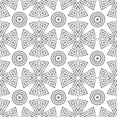 Grey and white pattern with geometric ornament