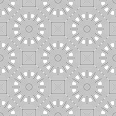 Grey and white pattern with geometric ornament