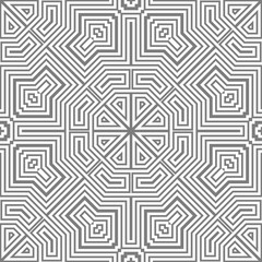Grey and white pattern with geometric ornament