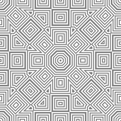 Grey and white pattern with geometric ornament