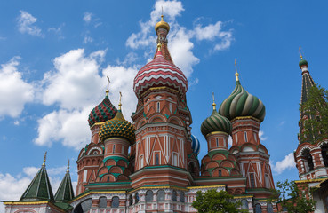Fototapeta na wymiar Moscow, Russia May 6, 2019 Vasilyevsky Cathedral