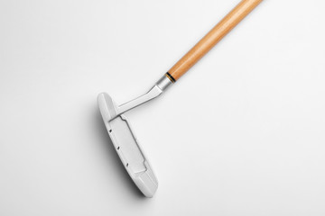 Golf club on white background. Sport equipment