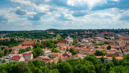 Fototapeta na wymiar A panoramic view of Vilnius