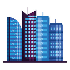 Obraz premium building urban city vector illustration