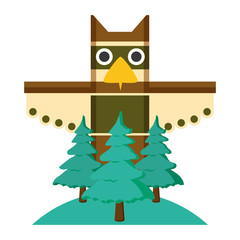 canadian totem forest trees