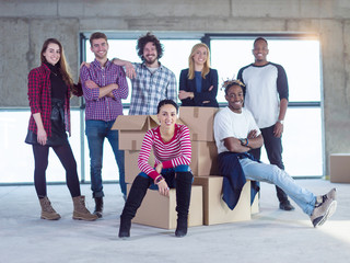 Obraz premium portrait of multiethnic business people