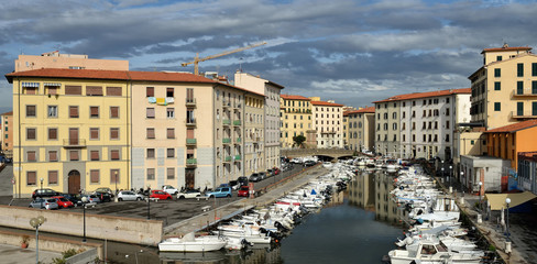 Fototapeta premium City of Livorno in september. Tuscany, Italy
