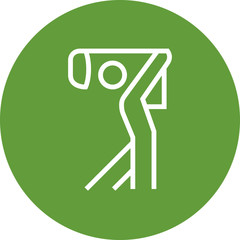 Golf Course Driving Range Outline Icon