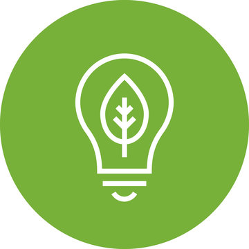 Green Energy Outline Vector Icon