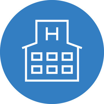 recommend clip art: Hospital Clinic Building Outline Icon