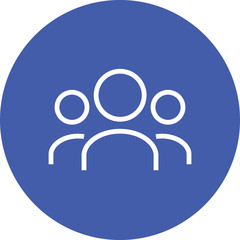 Three People Friends Teamwork Outline Icon