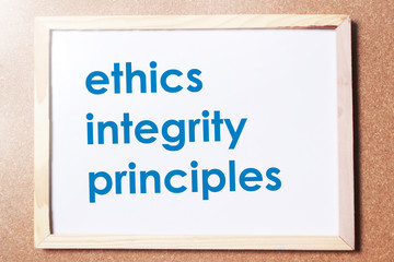 Ethics Integrity Principles, Business Words Quotes Concept