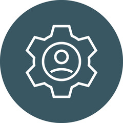 Workforce Manpower Labor Outline Icon