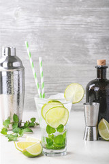 Home made mojito cocktail