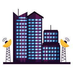 smart city buldings antenna communication