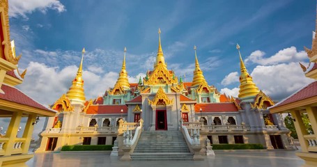 Phra Maha That Chedi Phakdee announces The beautiful temple is located next to the sea. At Prachuap Khiri Khan in Thailand 