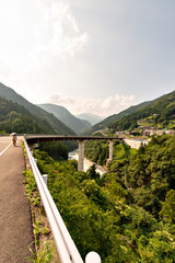 Yoshino river in Iya area in Tokushima prefecture, Japan