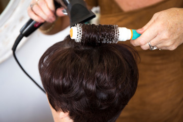 Woman at the hairdresser